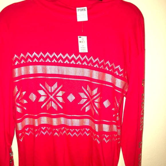 Pink VS bling 💎 long sleeve shirt - Picture 2 of 6